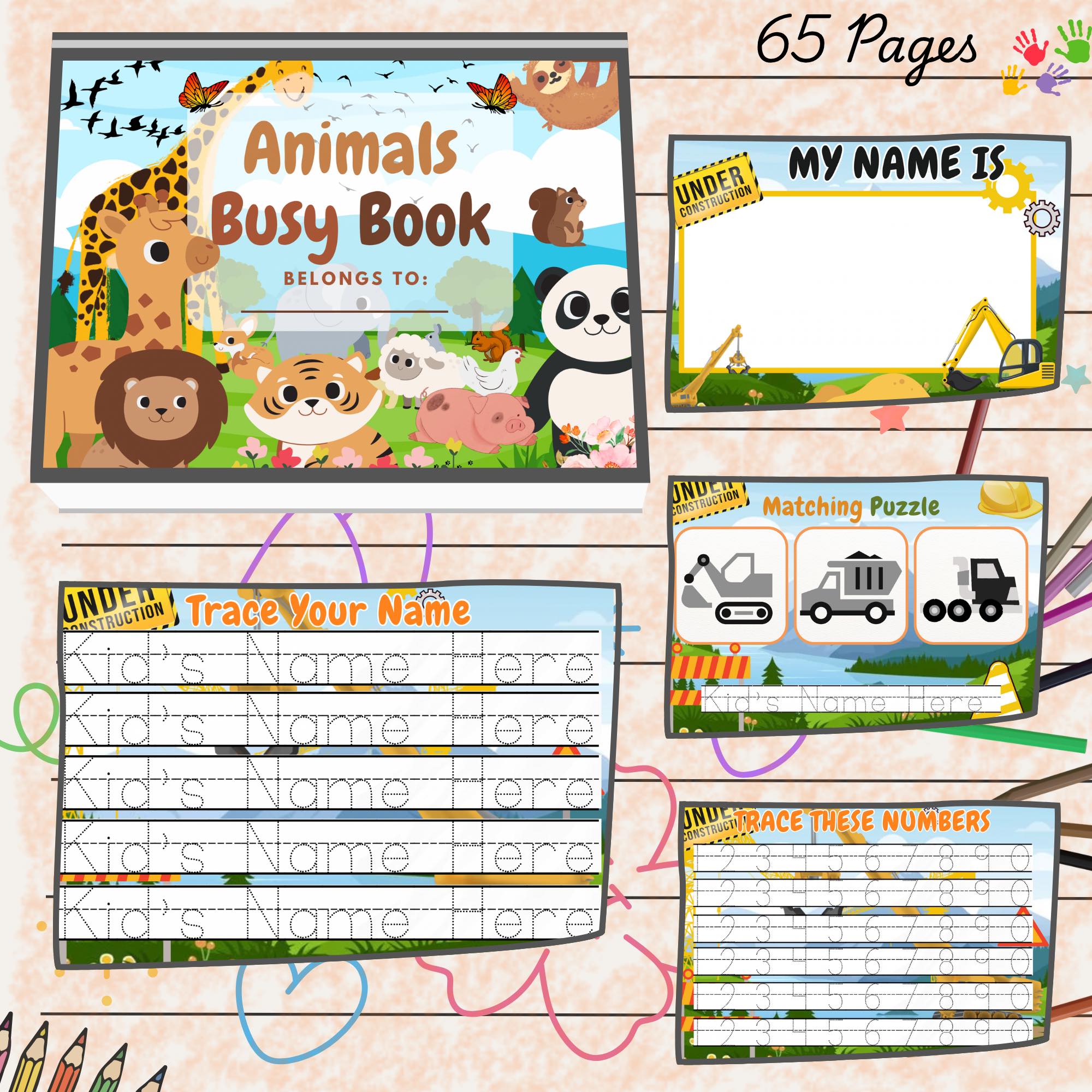 Busy book sample page